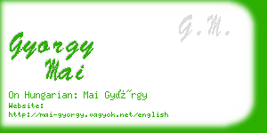 gyorgy mai business card